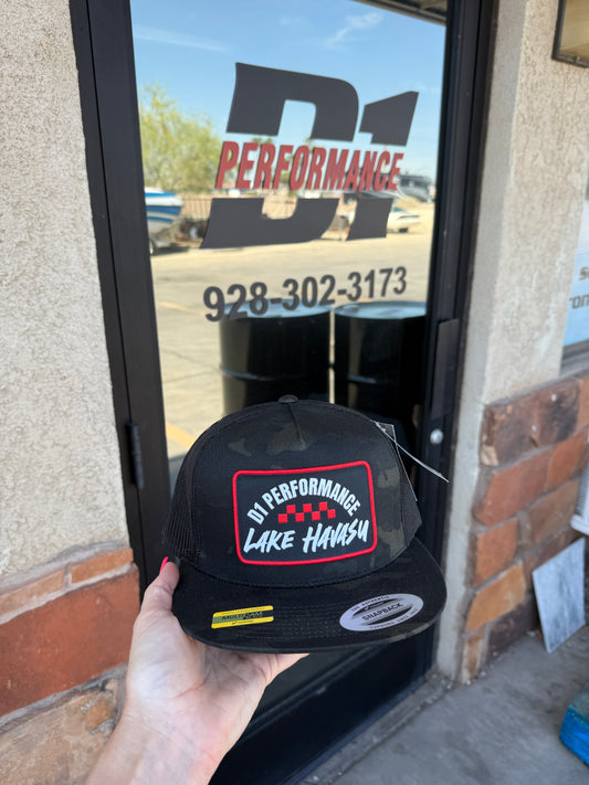 Dark Camo / Mesh Back checkered hat