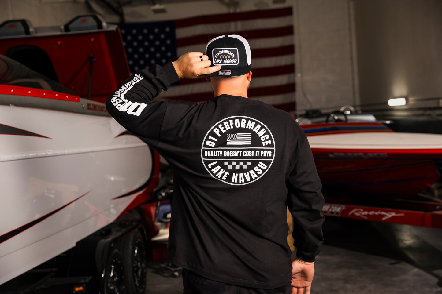 Black/White Hat - Checkered Logo