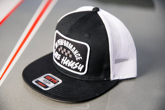 Black/White Hat - Checkered Logo