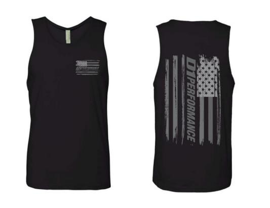 MENS - Black Tank w/ Ghost Flag