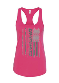 WOMENS - Pink Tank w/ Ghost Flag