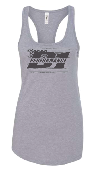 WOMENS - Grey D1 Performance Flag Racerback Tank