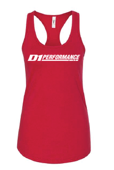 WOMENS - Red D1 Performance Racerback Tank
