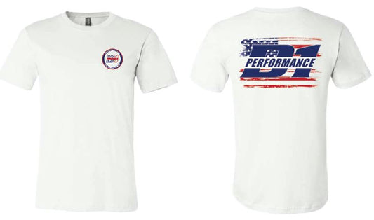 MENS - White T Shirt (Flag Logo)