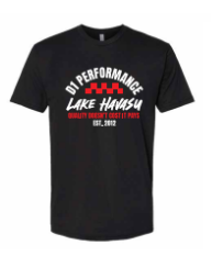 MENS - Black T Shirt 2024 Red Checkered Logo